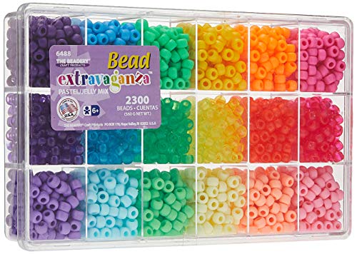 The Beadery Beadery Bead Extravaganza Bead Box Kit, 19.75-Ounce, Pastel and Jelly