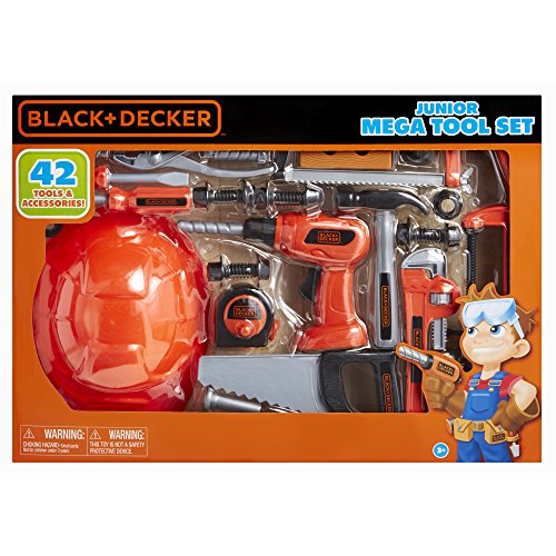 BLACK+DECKER Junior Kids Tool Set - Mega Tool Set with 42 Tools & Accessories! Role Play Tools for Toddlers Boys & Girls Ages