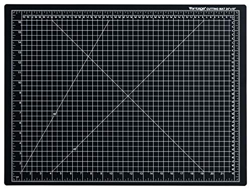 Dahle Vantage 10672 Self-Healing 5-Layer Cutting Mat Perfect for Crafts and Sewing 24" x 18" Black Mat