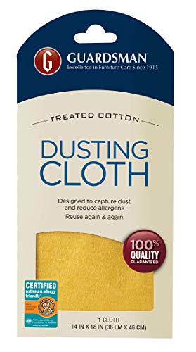 Guardsman Wood Furniture Dusting Cloths - 1 Pre-Treated Cloth - Captures 2x The Dust of a Regular Cloth, Specially Treated,