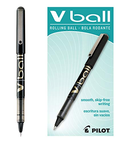 Pilot Automotive PILOT VBall Liquid Ink Rolling Ball Stick Pens, Fine Point, Black Ink, 12 Count (35112)