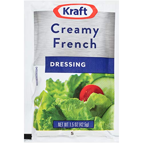 Kraft Creamy French Salad Dressing Single Serve Packet (1.5 oz Packets, Pack of 60)