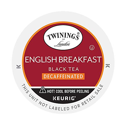 Twinings of London Decaffeinated English Breakfast Tea K-Cups for Keurig, 24 Count (Pack of 1)