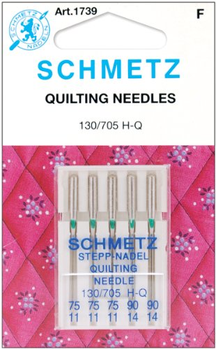 SCHMETZ Euro-Notions Quilt Machine Needles-3-75, 2-90 5/Pkg