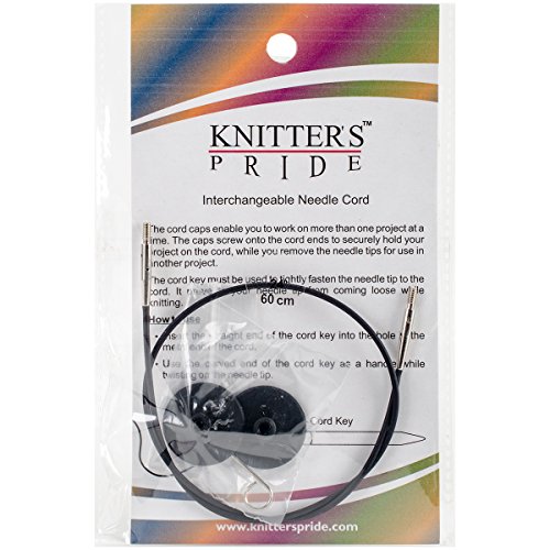 Knitter's Pride Knitterâ€™s Pride Interchangeable Cords 14" (24" w/tips), Black