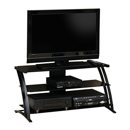 Sauder Deco Panel Stand, For TV's up to 42", Black Finish