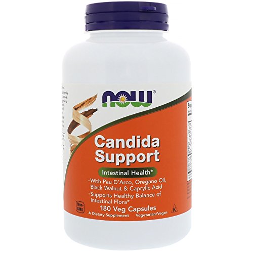 Now Foods NOW Supplements, Candida Support with Pau D'Arco, Oregano Oil, Black Walnut & Caprylic Acid, 180 Veg Capsules