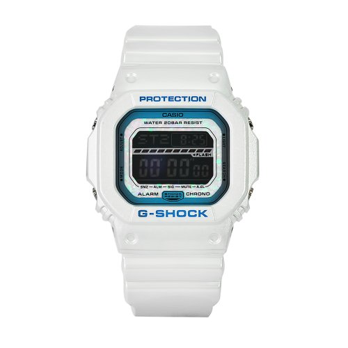 Casio Men's 'G-Shock' Quartz Stainless Steel and Resin Sport Watch, Color:White (Model: GLS5600KL-7)