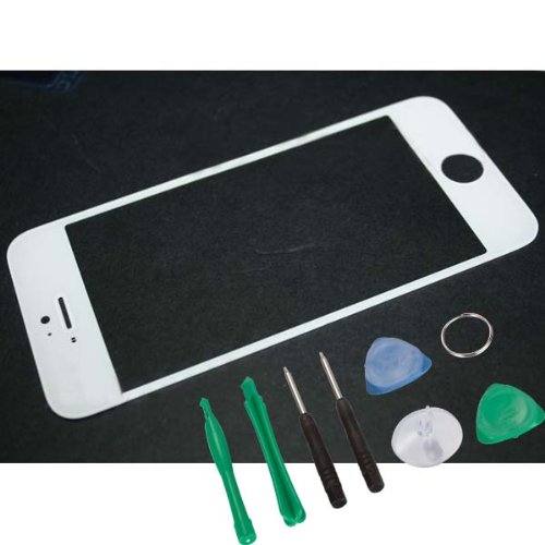 The Cool Cube Front Screen Glass Lens for iPhone 5 white