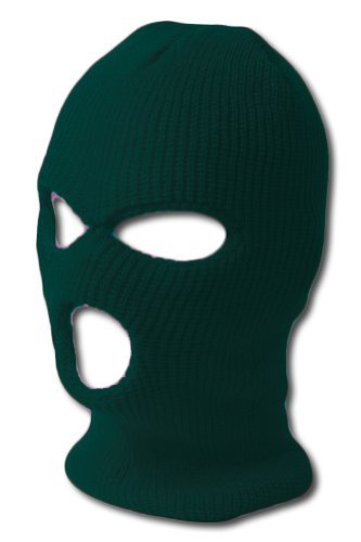 TOP HEADWEAR TopHeadwear's 3 Hole Face Ski Mask, Emerald Green