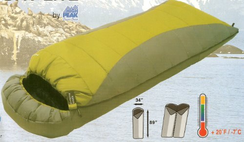 CampingMaxx Sleeping Bag: Comfort LITE Over-Sized 3-Season Rectangular Sleeping Bag with Hood