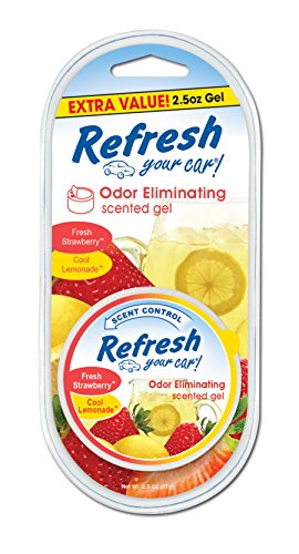 Refresh Your Car! E300878900 Scented Gel Can, 2.5 oz, Fresh Strawberry and Cool Lemonade