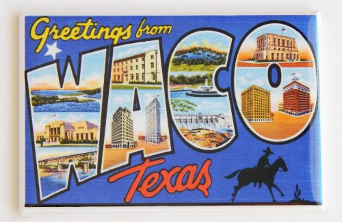 Blue Crab Magnets Greetings From Waco Texas Fridge Magnet (2 x 3 inches)