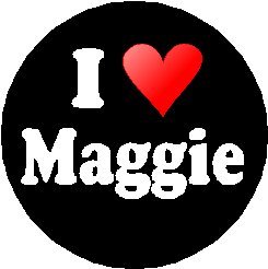 A & T Designs I Love Maggie MAGNET (heart)