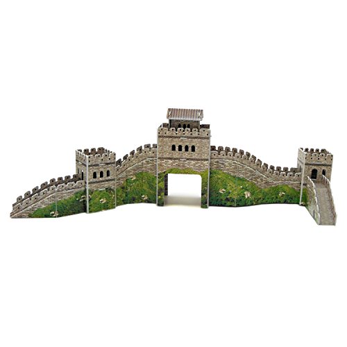 Runsong Creative 3D Puzzle Paper Model Great Wall DIY Fun & Educational Toys World Great Architecture Series, 28 Pcs