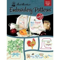 Aunt Martha's 400 Kitchen Designs Embroidery Transfer Pattern Book, Over 25 Iron On Patterns