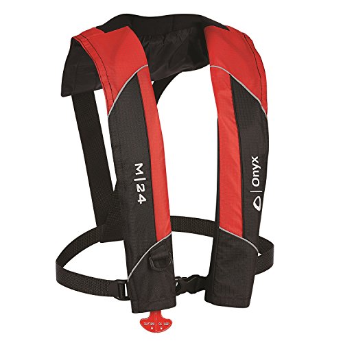 Onyx Nite Onyx M-24 Manual Inflatable Vest, Red
