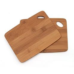 lipper international 849 bamboo wood thin kitchen cutting boards with oval hole in corner, set of 2 boards, 6" x 8"
