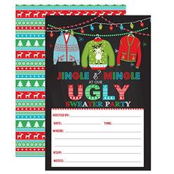 Your Main Event Prints Ugly Sweater Christmas Party Invitations, Christmas Party Invitation,Tacky Sweater Party Invite, Festive Holiday Party, 20