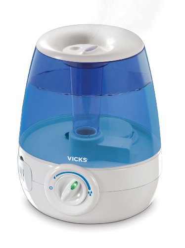 Vicks Filter-Free Ultrasonic Visible Cool Mist Humidifier for Medium rooms, 1.2 Gallon With Auto Shut-Off, 30 Hours of