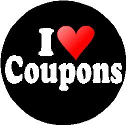 A & T Designs I Love Coupons MAGNET (heart)