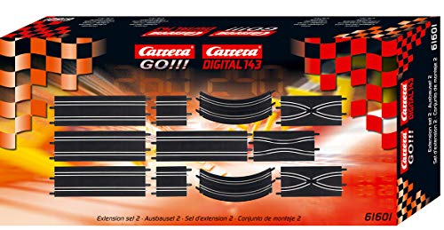 Carrera GO!!! Extension Set #2 - 11 Piece Track Expansion Accessory Pack - For Use With 1:43 Scale GO!!! and Digital143 Slot