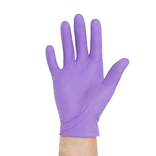 HALYARD Purple Nitrile Exam Gloves, Ambidextrous, Nitrile, XL, Purple 55084 (Box of 90)