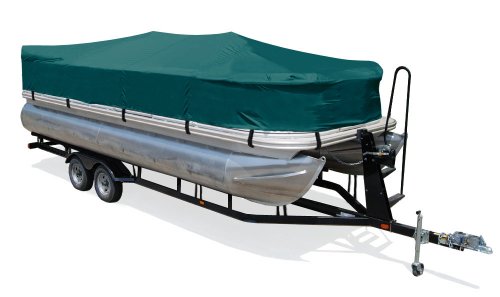 TAYLOR MADE PRODUCTS Trailerite Semi-Custom Boat Cover for Pontoon Boats (20'1" to 21" Center Line Length / 96" Beam, Teal