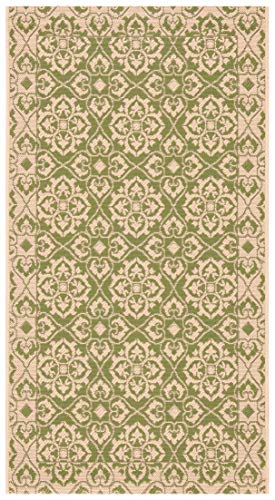 Safavieh Courtyard Collection CY6550-22 Brown and Cream Indoor/ Outdoor Area Rug (2'7" x 5')