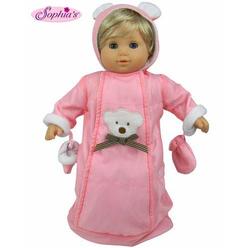 Sophia's 15 Inch Doll Clothes Baby Doll Snowsuit Set, Fits 15 Inch American Girl Bitty Baby & More! Pink Polar Bear Snowsuit,