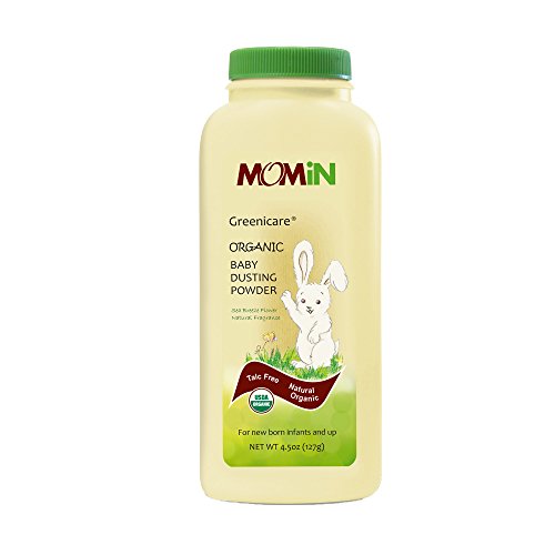 MOMiN USDA Organic Baby Dusting Powder, Talc-Free, with Calendula Extract & Vitamin E, 4.5 Oz