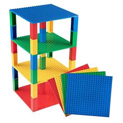 Strictly Briks Edsal strictly briks classic baseplates 6" x 6" brik tower 100% compatible with all major brands | building bricks for towers and mor