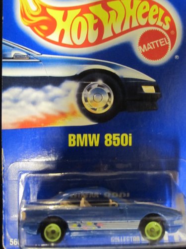 Hot Wheels MW 850i 1993 Hot Wheels #149 Blue with Green Hubs on Solid Blue Card