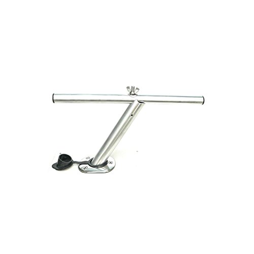 Driftmaster T150 F2 TBar Rod Holder with 16Inch Flush Mount, Silver Finish