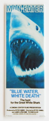 Blue Crab Magnets Blue Water, White Death Movie Poster Fridge Magnet (1.5 x 4.5 inches)