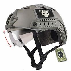 ATAIRSOFT PJ Type Tactical Fast Helmet with Visor Goggles Version FG