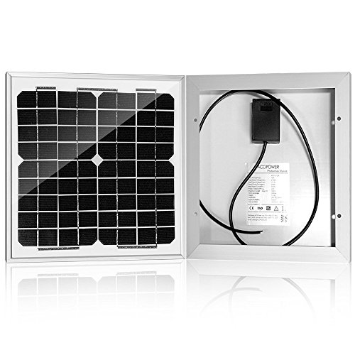 ACOPOWER 10 watt 10W Monocrystalline Photovoltaic Pv Solar Panel Module for 12v Battery Charging