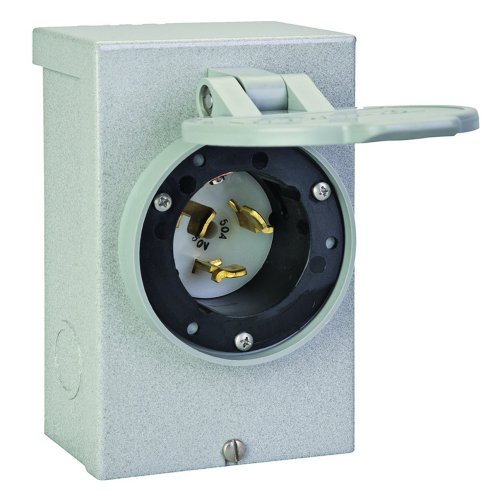 Reliance Controls PB50 50-Amp (CS6375) NEMA 3R Power Inlet Box,Gray