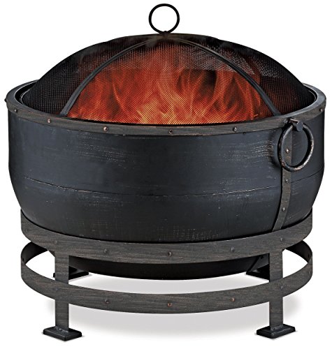Endless Summer WAD1579SP Oil Rubbed Bronze Wood Burning Outdoor Firebowl with Kettle Design