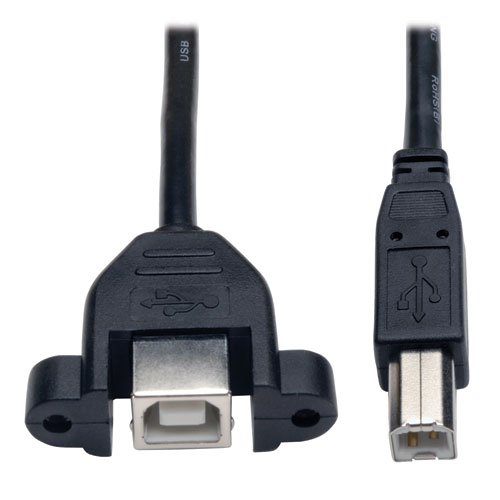 Tripp Lite USB 2.0 Hi-Speed Panel Mount Extension Cable (B M to Panel Mount B F) 1-ft.(U025-001-PM)