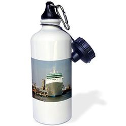 3dRose wb_11894_1 Cruise Ship - Sports Water Bottle, 21 oz, White