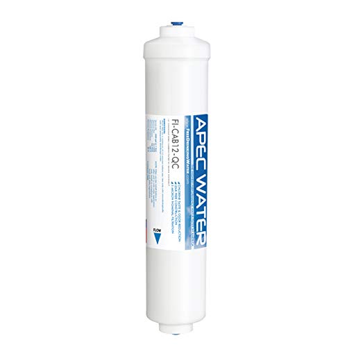 APEC Water Systems APEC FI-CAB12-QC US Made 12" Commercial Grade Inline Carbon Post-filter with 3/8" Output For Light Commercial Reverse Osmosis