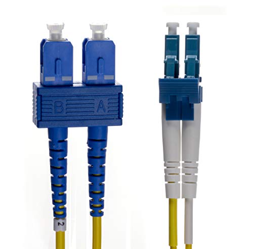 NTW NL-SC/LC-06SDR SC/LC Singlemode Duplex 9/125 Optical Fiber Nonconductive Riser Jumper Cable OS1