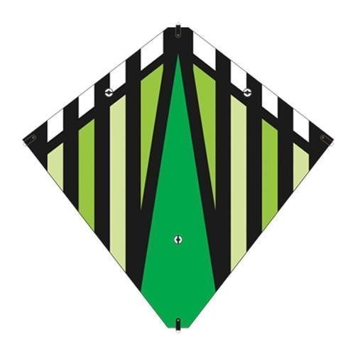Brainstorm Products X-Kites 30 Inch Green Stunt Diamond Kite w/Double Handles & Line
