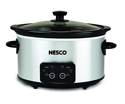 Nesco DSC-4-25 Digital Stainless Steel Slow Cooker, 4 Quart, Silver