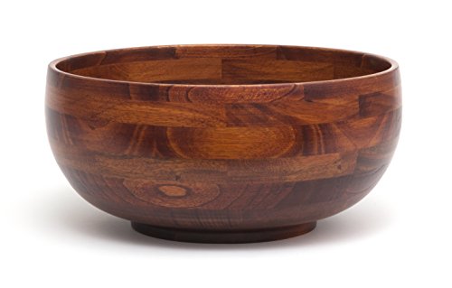 Lipper International 224 Cherry Finished Footed Rice Serving Bowl, Large, 12" Diameter x 5" Height, Single Bowl