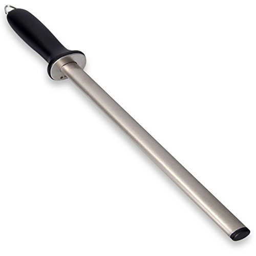 ARCCI 10 inch Diamond Knife Sharpener Rod, Professional Sharpening Steel  for Master Chef, Knife Sharpening Rod or Stick for