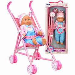 Dolls To Play My First Baby Doll Stroller, Soft Body 16 Inch Baby Doll Included Fun Play Combo Set for Babies Infants Toddlers Girls Kids