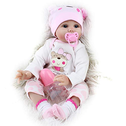 CHAREX Reborn Baby Dolls Lucy, 22 inch Realistic Girl Doll, Lifelike Soft Vinyl Weighted Gift Set