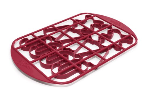 MRSLC Mrs. Fields Christmas Cookie Cutter Grid with Candy Cane, Chritmas Tree, and Gingerbread Man Pattern (132)